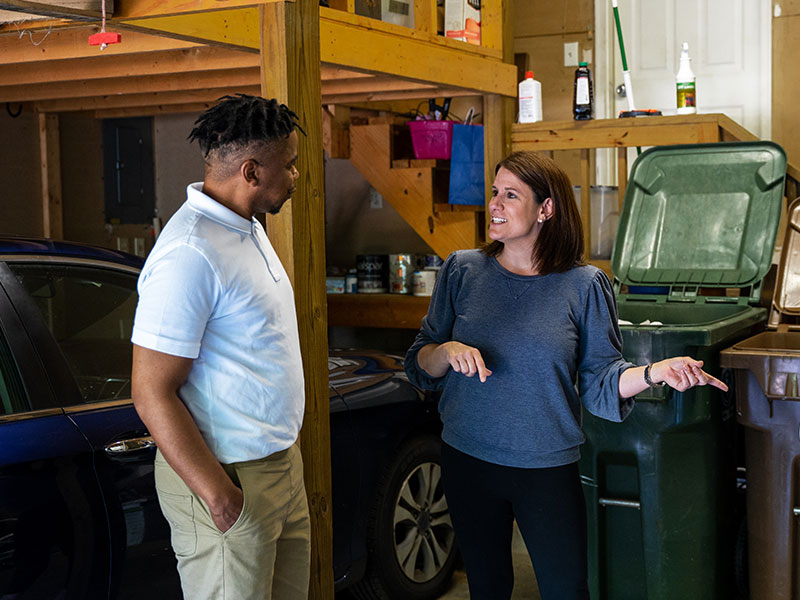 Junk Removal Expert with Client